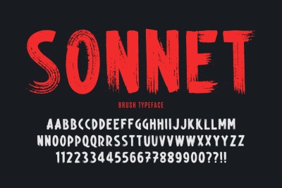 Brush, Raw & Rough Vector Alphabets #2, 29xAI