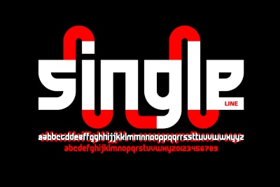 Line Style Vector Alphabets 24xAI