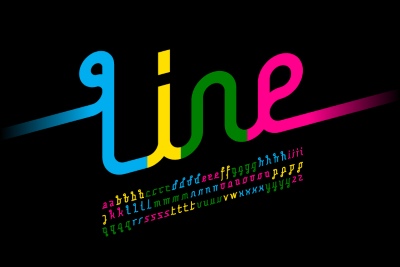 Line Style Vector Alphabets 24xAI