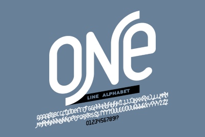 Line Style Vector Alphabets 24xAI