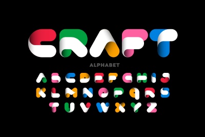 Paper Craft Vector Alphabets 26xAI Paper Craft Vector Alphabets 26xAI