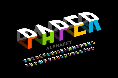 Modern Font Design Vector Alphabets #1, 27xAI