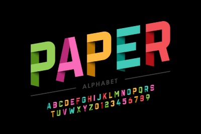 Modern Font Design Vector Alphabets #1, 27xAI