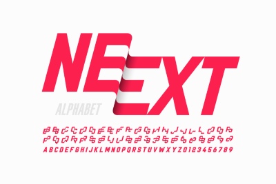 Modern Font Design Vector Alphabets #1, 27xAI