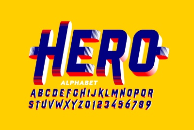 Modern Font Design Vector Alphabets #1, 27xAI