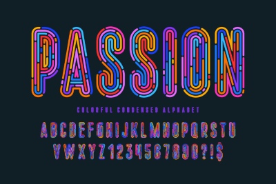 Modern Font Design Vector Alphabets #1, 27xAI