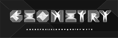 Modern Font Design Vector Alphabets #2, 28xAI