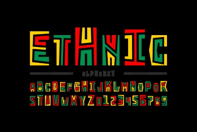 Modern Font Design Vector Alphabets #2, 28xAI