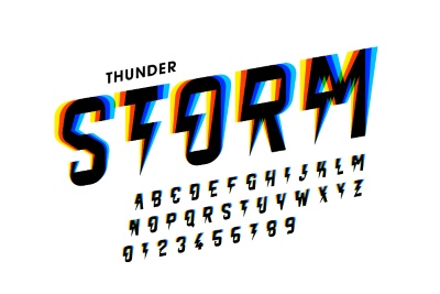 Modern Font Design Vector Alphabets #2, 28xAI