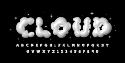 Fluffy Typesets Letters & Numbers 32xAI