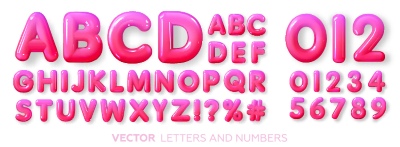 Fluffy Typesets Letters & Numbers 32xAI