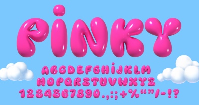 Fluffy Typesets Letters & Numbers 32xAI