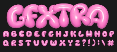 Fluffy Typesets Letters & Numbers 32xAI