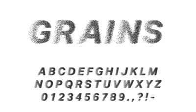 Halftone Typesets Letters & Numbers 25xAI, 2xJPEG