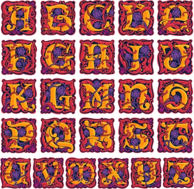 Vintage Typsets Letters & Numbers 31xAI