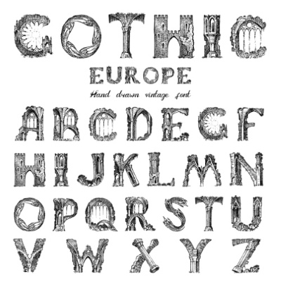 Vintage Typsets Letters & Numbers 31xAI