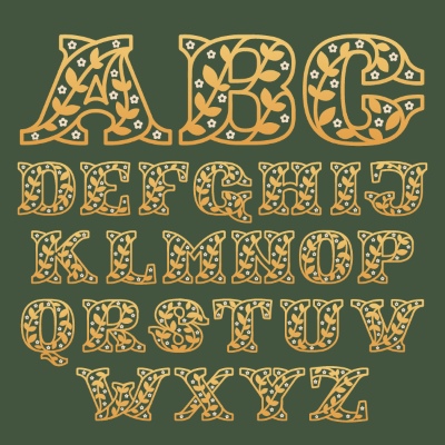 Vintage Typsets Letters & Numbers 31xAI