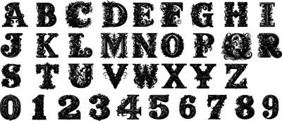 Vintage Typsets Letters & Numbers 31xAI