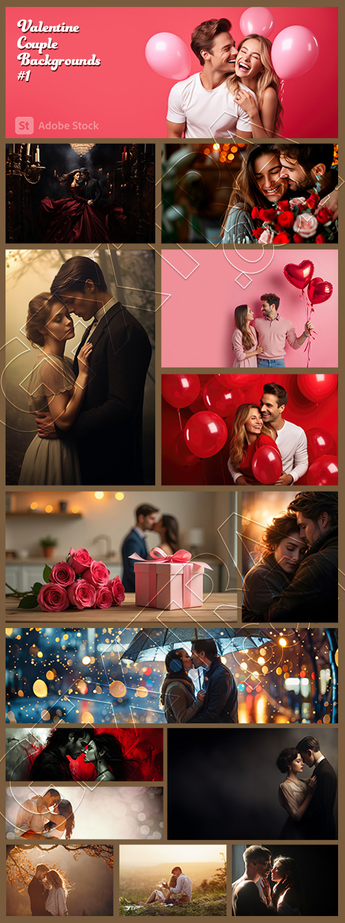 Valentine Couple Backgrounds #1, 26xJPEG