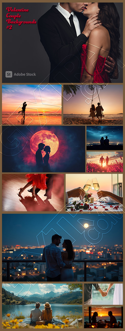 Valentine Couple Backgrounds #2, 27xJPEG