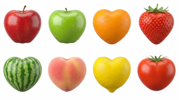 Valentine Heart Shaped Foods #2, 30xPNG