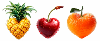 Valentine Heart Shaped Foods #2, 30xPNG