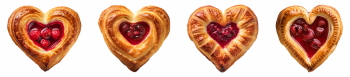 Valentine Heart Shaped Foods #4, 24xPNG
