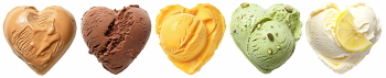 Valentine Heart Shaped Foods #4, 24xPNG