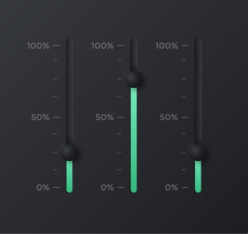 Knobs, Rotate Controllers, Buttons & Interfaces 50xAI