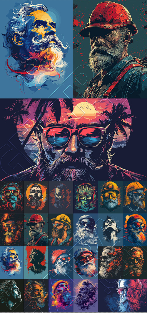 Impactive Tough Guy Faces #2, 25xAI Impactive Tough Guy Faces #2, 25xAI