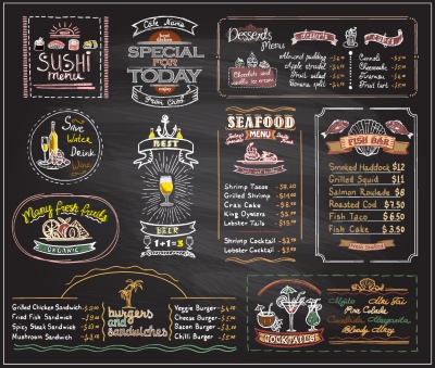 Seafood Restaurant Menu Templates 35xAI