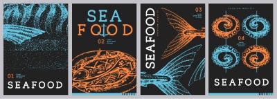 Seafood Restaurant Menu Templates 35xAI