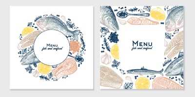 Seafood Restaurant Menu Templates 35xAI