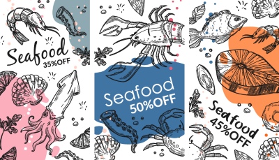 Seafood Restaurant Menu Templates 35xAI