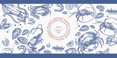 Seafood Restaurant Menu Templates 35xAI