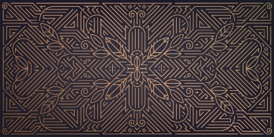 Art Deco Luxury Gatsby Wedding & Invitation Patterns #2, 25xAI