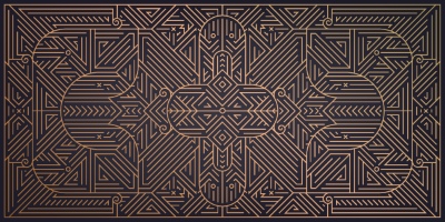 Art Deco Luxury Gatsby Wedding & Invitation Patterns #2, 25xAI