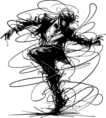 Monochrome Brushstroke Art #1, 25xAI