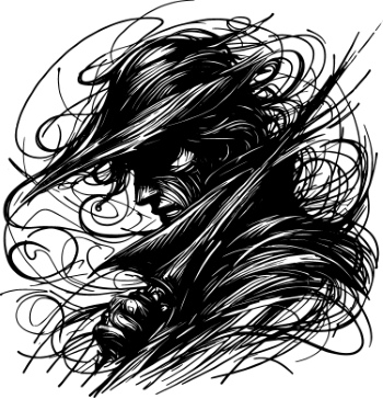 Monochrome Brushstroke Art #1, 25xAI