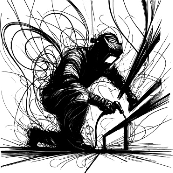 Monochrome Brushstroke Art #1, 25xAI