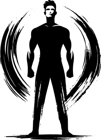 Monochrome Brushstroke Art #1, 25xAI