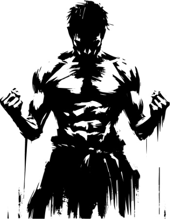 Monochrome Brushstroke Art #1, 25xAI