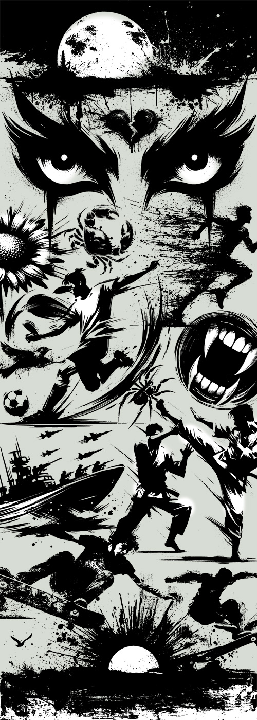 Monochrome Brushstroke Art #2, 25xAI Monochrome Brushstroke Art #2, 25xAI