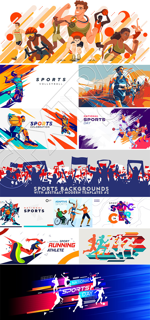 Sports Backgrounds with Abstract Modern Templates #2, 35xAI Sports Backgrounds with Abstract Modern Templates #2, 35xAI