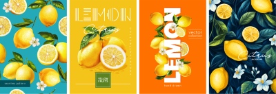 Fruit & Flower Templates for Poster, Prints, Menu, Card or Textile 25xAI