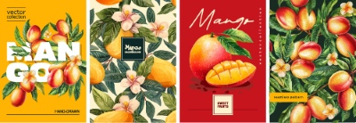 Fruit & Flower Templates for Poster, Prints, Menu, Card or Textile 25xAI