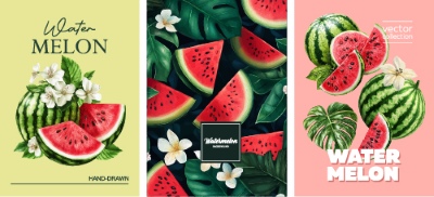 Fruit & Flower Templates for Poster, Prints, Menu, Card or Textile 25xAI