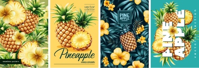 Fruit & Flower Templates for Poster, Prints, Menu, Card or Textile 25xAI