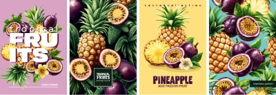 Fruit & Flower Templates for Poster, Prints, Menu, Card or Textile 25xAI