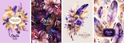 Fruit & Flower Templates for Poster, Prints, Menu, Card or Textile 25xAI